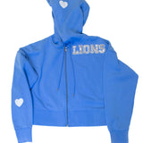 Lions cropped zip up hoodie